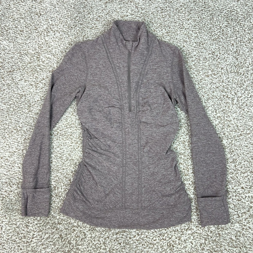Lululemon Womens‎ Pullover 6 Purple Cypress Kiss 1/4 Zip Running Gym Yoga Sport